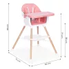 Baby-Hochstuhl 2 in 1 rosa