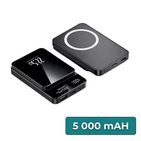 Powerbank Wireless 5000 mAh 2 A 22,5 W, schwarz