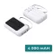 Powerbank mit Solarmodul, 4 Ladekabeln, 4000 mAh