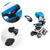 Dreirädrige, drehbare Markise mit langlebigen Reifen blau