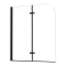 Alor 120x140 cm Badewanne Wand schwarz