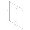 Alor 120x140 cm Badewanne Wand schwarz