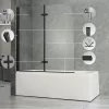 Alor 120x140 cm Badewanne Wand schwarz