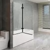 Alor 120x140 cm Badewanne Wand schwarz