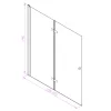 Alor 122x140 cm Badewanne Wand