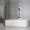 Eva 70x140 cm Badewanne Wand schwarz