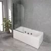 Eva 70x140 cm Badewanne Wand schwarz