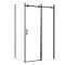 Bold-in 80 x 100 cm asymmetrische Duschkabine ohne Duschwanne