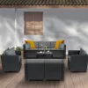 City Großes Gartenmöbelset für 7 Personen