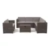 City Big 7-Sitzer-Eck-Gartenmöbel-Set