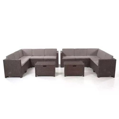 City Large 10-Sitzer Eck-Gartenmöbel-Set