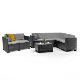 City Big 7-Sitzer-Eck-Gartenmöbel-Set