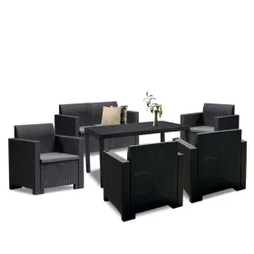 Gartenmöbelset Nero IV für 6 Personen