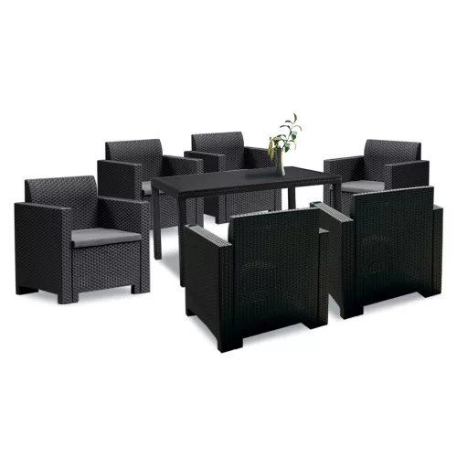 Nero IV Set 6-Personen-Gartenmöbel-Set