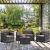 Nero 4-Personen-Gartenmöbel-Set
