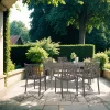 Odini 6+1 Gartenmöbelset mit Armlehnen