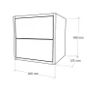 Boxie 2-Schubladen-Hängeschrank 40x40x37 cm weiß