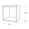 Boxie offener Hängeschrank 40x40x37 cm anthrazit