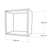 Boxie offener Wandschrank 40x40x37 cm rosa