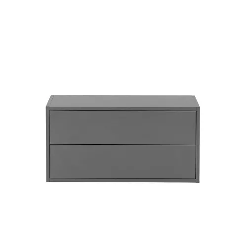 Boxie Hängeschrank mit 2 Schubladen 40x80x37 cm anthrazit