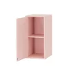 Boxie Wandschrank mit einer Tür, 80 x 40 x 37 cm, rosa