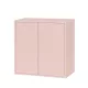 Boxie 2-türiger Wandschrank 80x80x37 cm rosa