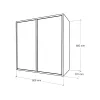 Boxie 2-türiger Wandschrank 80x80x37 cm rosa