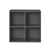 Boxie offener Hängeschrank 80x80x37 cm anthrazit