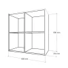 Boxie offener Wandschrank 80x80x37 cm grün