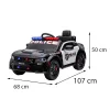 Elektrisches Dodge-Polizeiauto, schwarz