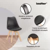Ravena 4+1 Esstisch-Set weiß-schwarz