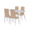 Renton 4+1 Esstisch-Set beige-grau