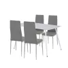 Renton 4+1 Esstisch-Set grau-grau