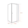 Flexi 90x90 cm Eck-Winkelduschkabine ohne Duschwanne