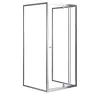 Flexi 80x90 cm wandmontierte asymmetrische Duschkabine ohne Duschwanne