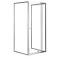 Flexi 80x90 cm wandmontierte asymmetrische Duschkabine ohne Duschwanne