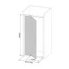 Flexi verstellbare Duschtür 86-101x185 cm