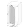 Flexi verstellbare Duschtür 96-111x185 cm