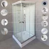 Quadratische Hydromassage-Duschkabine Valerie 90x90 cm