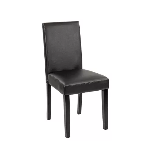 Kelly Leder Esszimmerstuhl in schwarz