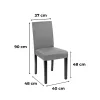 Kelly Leder Esszimmerstuhl in Grau