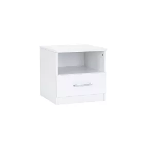 Nachttisch Miami 1 Schublade 40x40 cm weiß-weiß