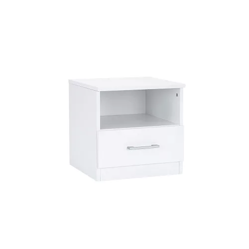 Nachttisch Miami 1 Schublade 40x40 cm weiß-weiß