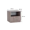 Miami nachttisch 1 schublade 40x40 cm york eiche-york eiche
