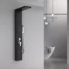 Malaga Schwarzes Hydromassage-Duschpaneel