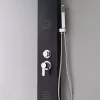 Malaga Schwarzes Hydromassage-Duschpaneel