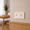 Nova Doppel-UTP-Buchse RJA-45 mit weißem Rahmen