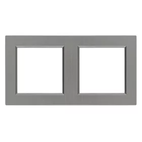 Nova Rahmen zwei horizontal gebürstet grau