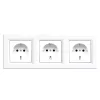 Nova III geerdeter Stecker mit weißem Rahmen