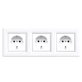 Nova III geerdeter Stecker mit weißem Rahmen